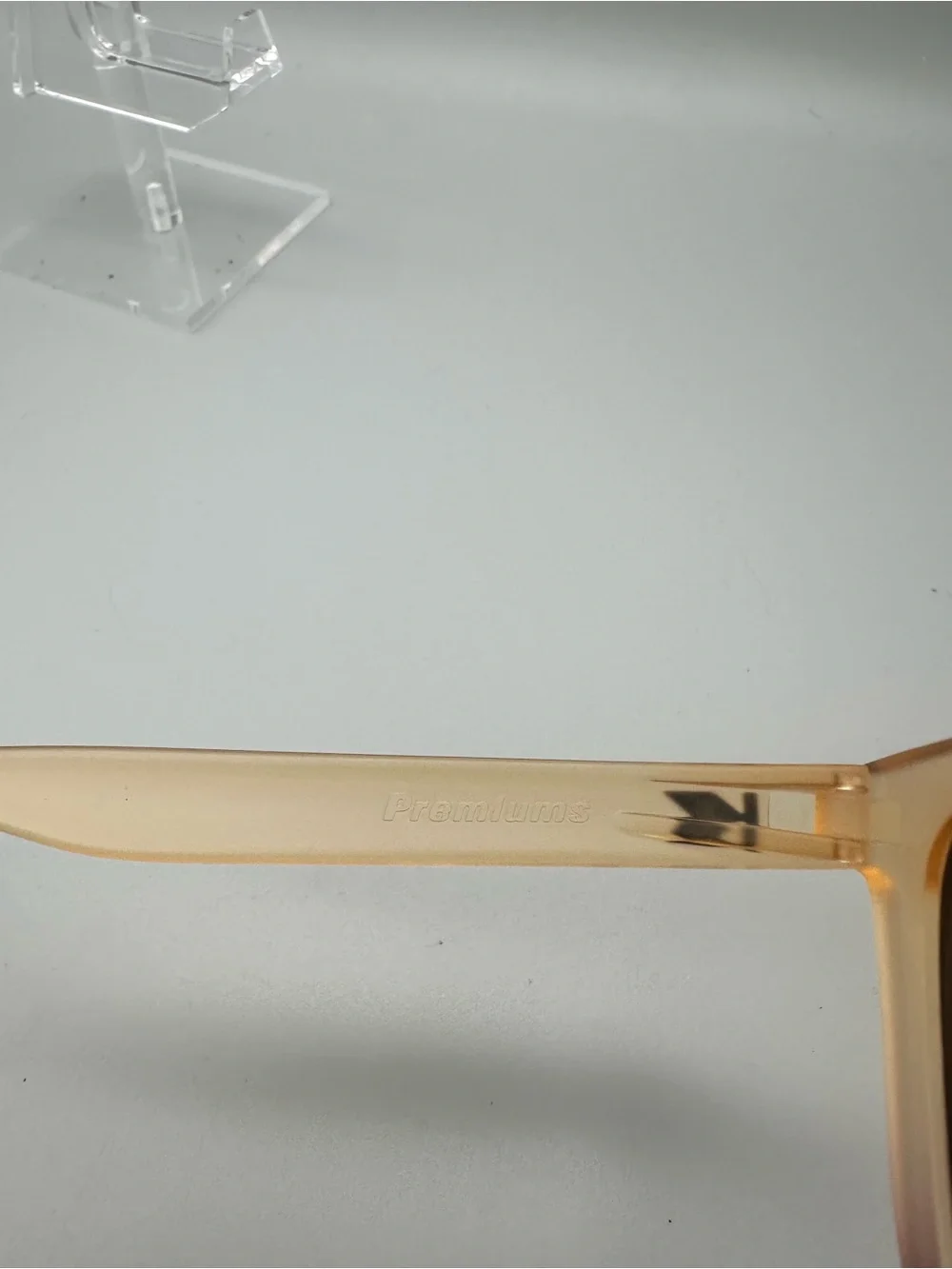 Knockaround Premiums Sunglasses Frosted Peach Purple Gradient Rose Gold Mirror